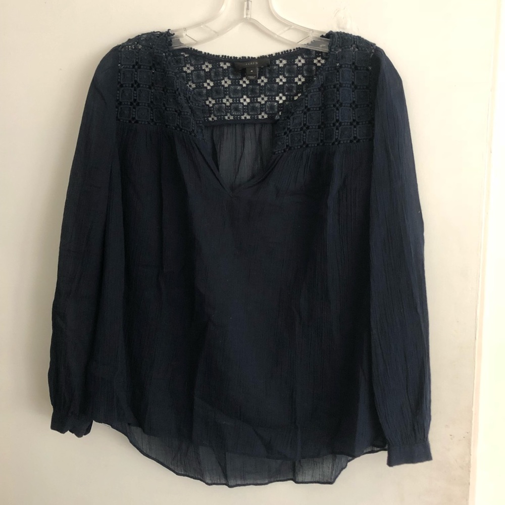 J. Crew dark blue blouse